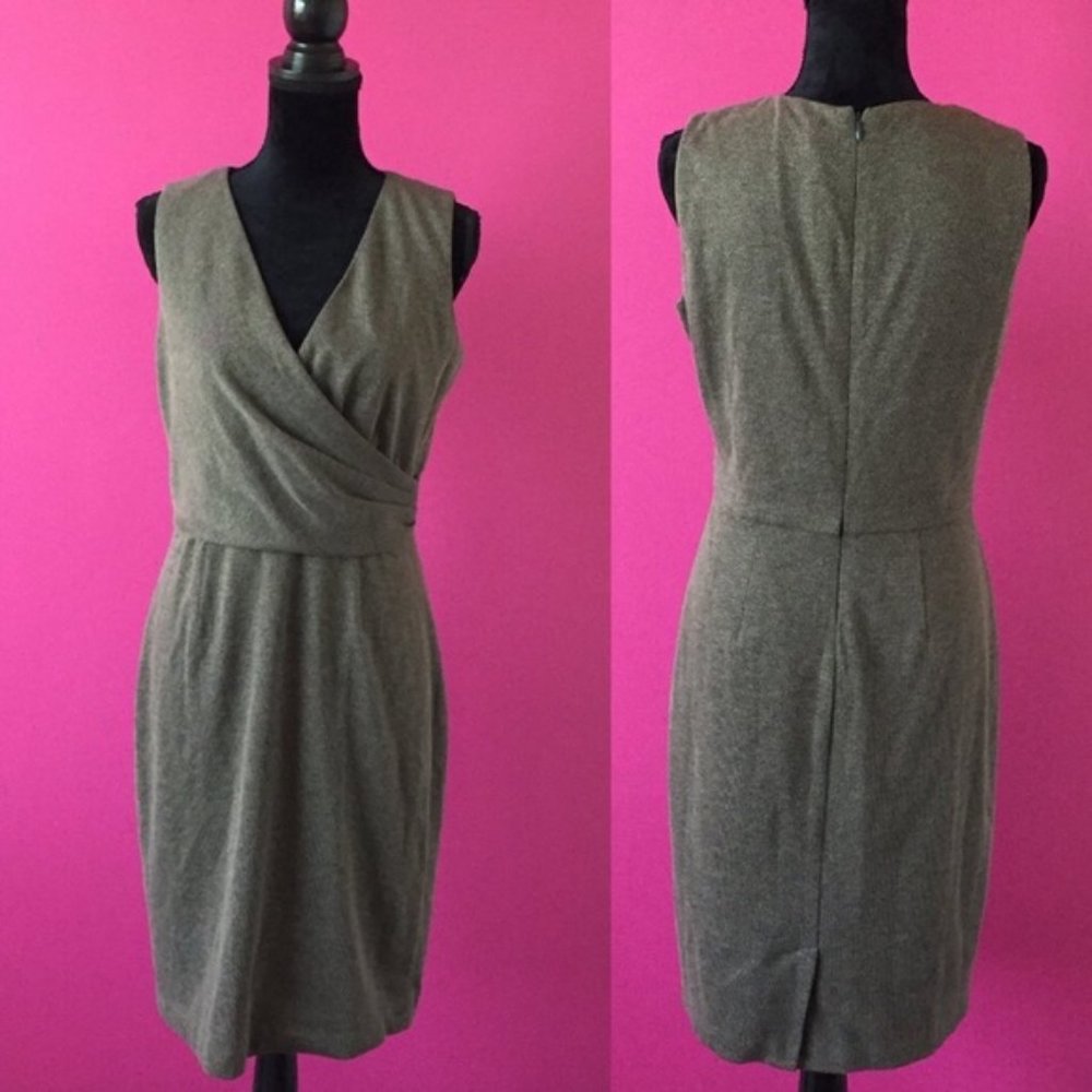 Ralph Lauren Tan Black Sheath Dress Size 8